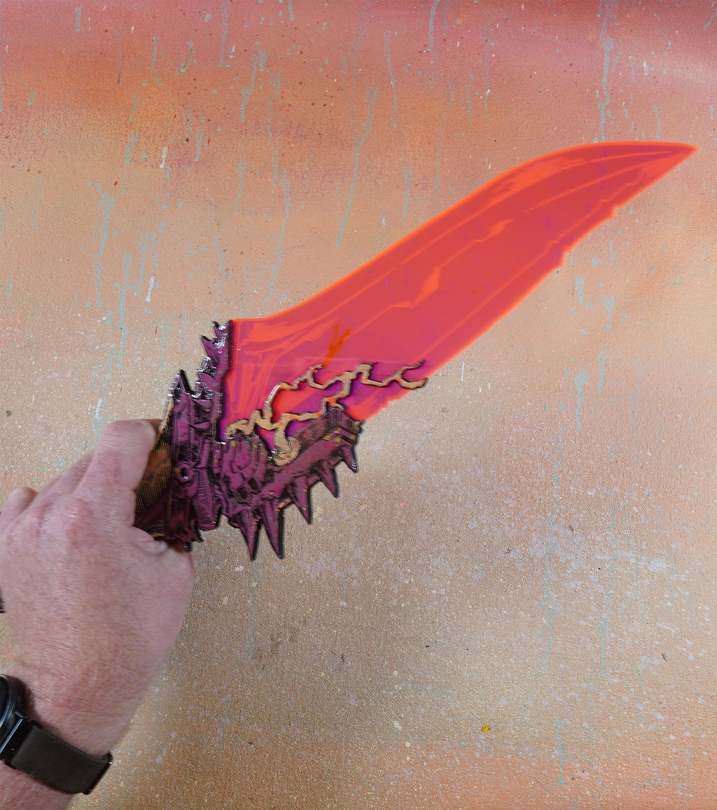 High-Frequency Hunter Mauler -- Lasered Wood and Acrylic