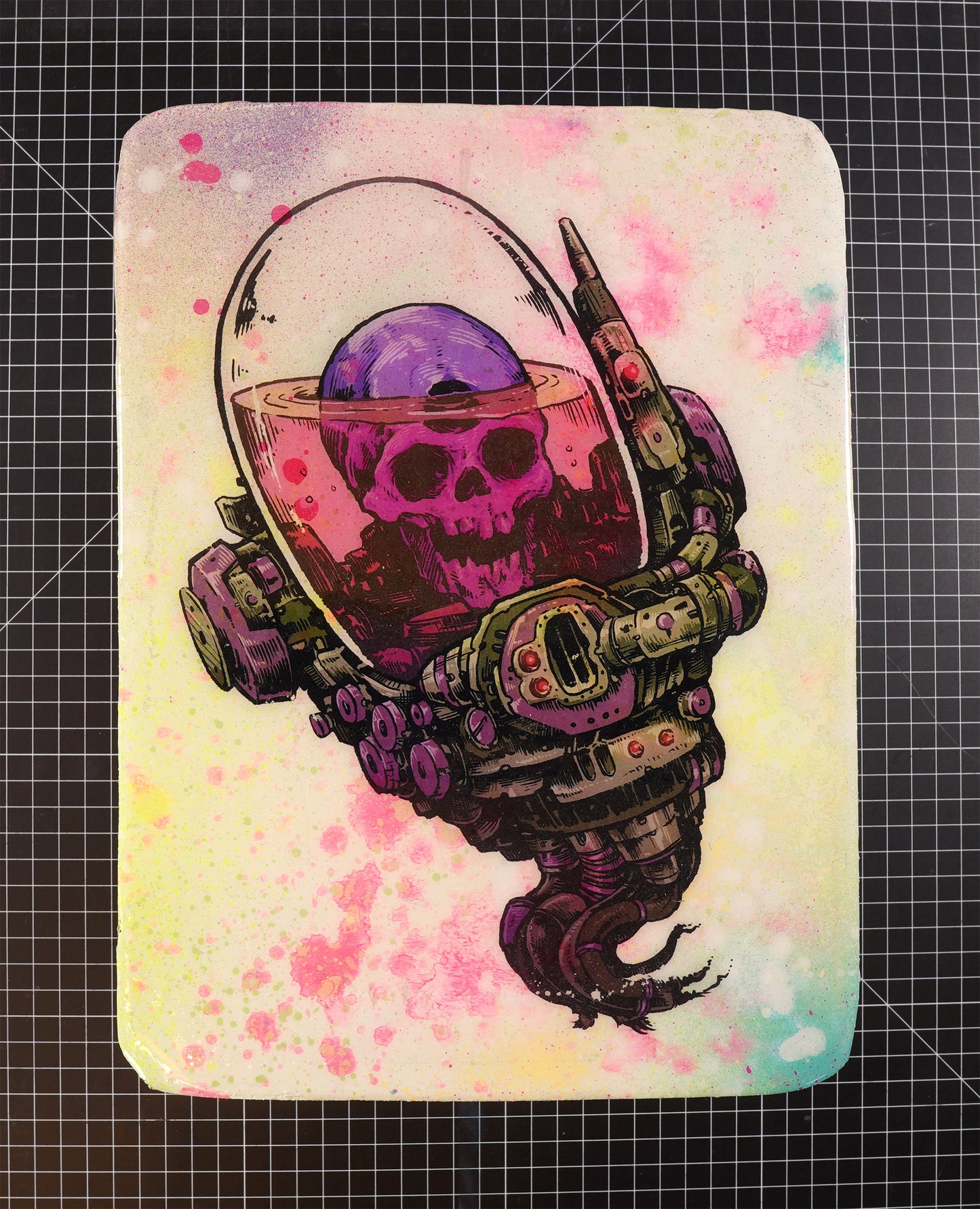 Skull Floater - Wood Transfer