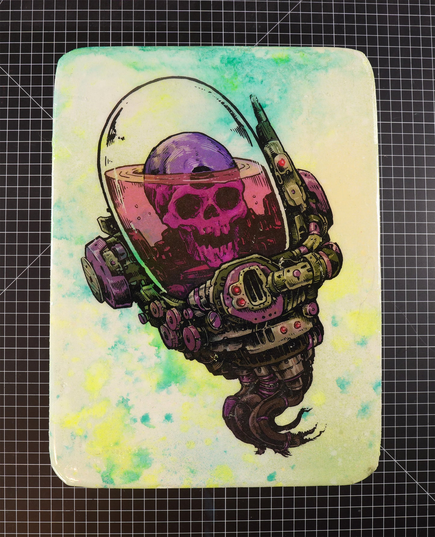 Skull Floater - Wood Transfer