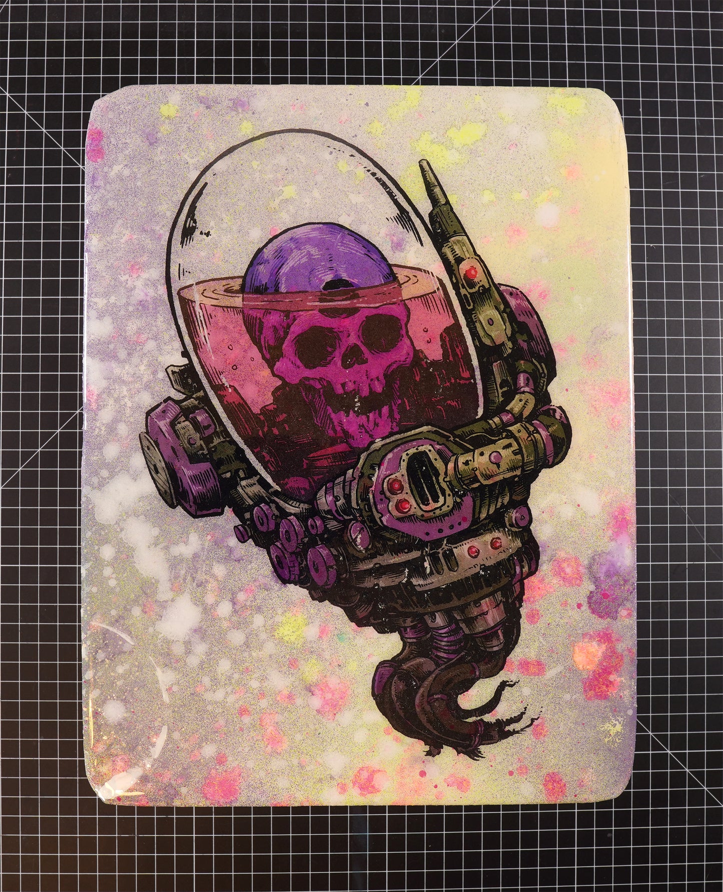 Skull Floater - Wood Transfer