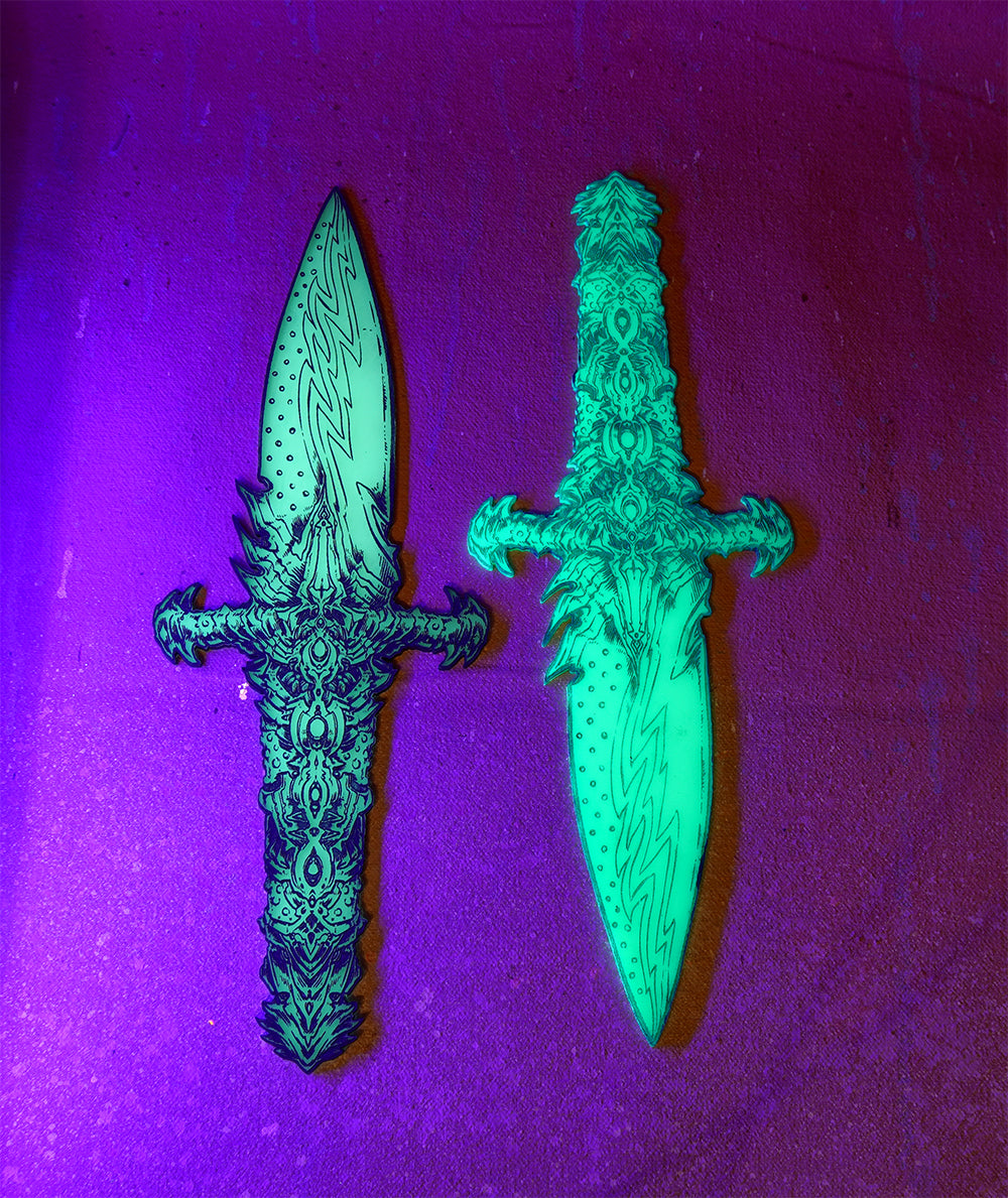 Intricate Cyber Blade - Laser Etched Acrylic