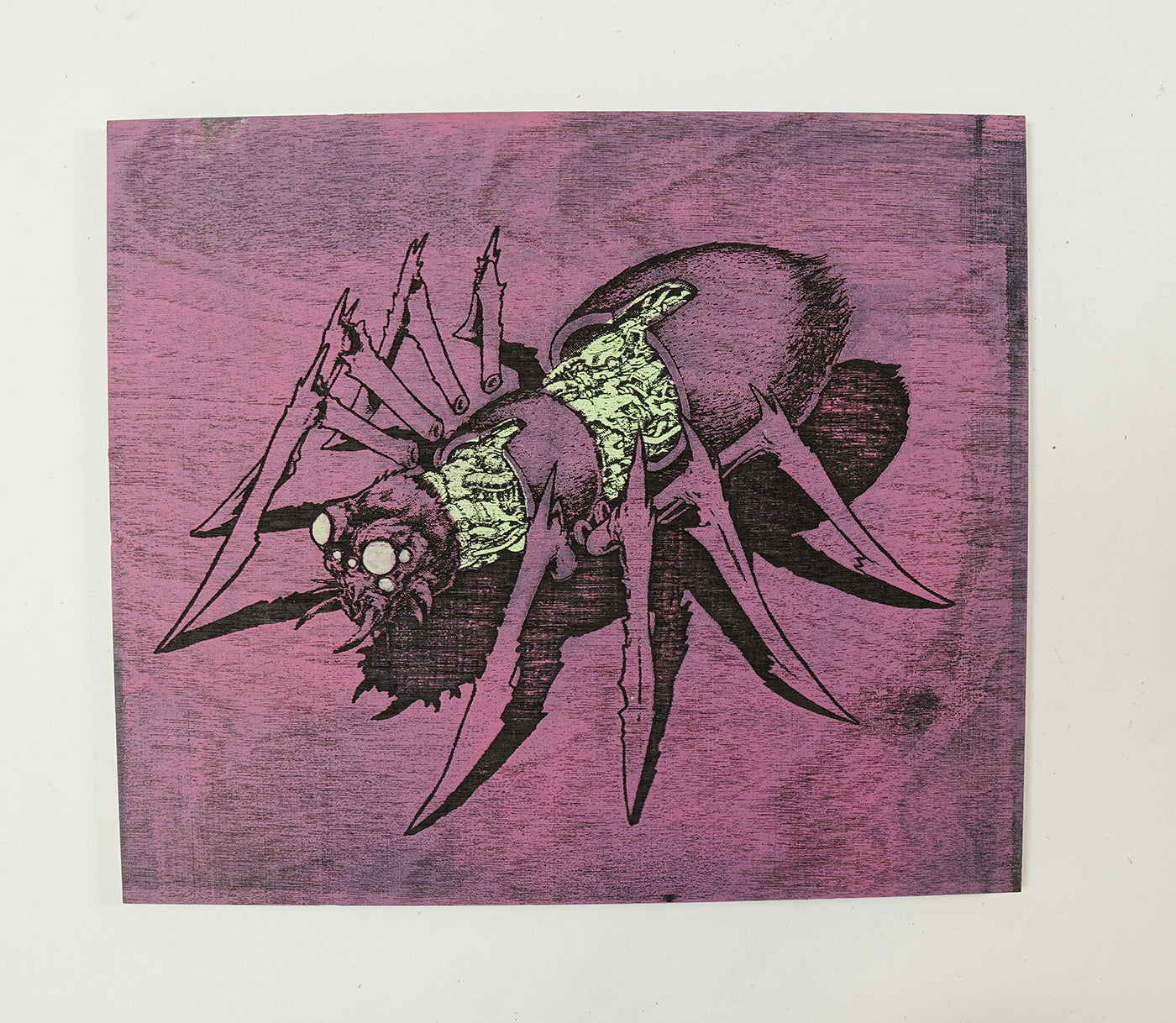 Mechanical Spider - Laser Etched Wood