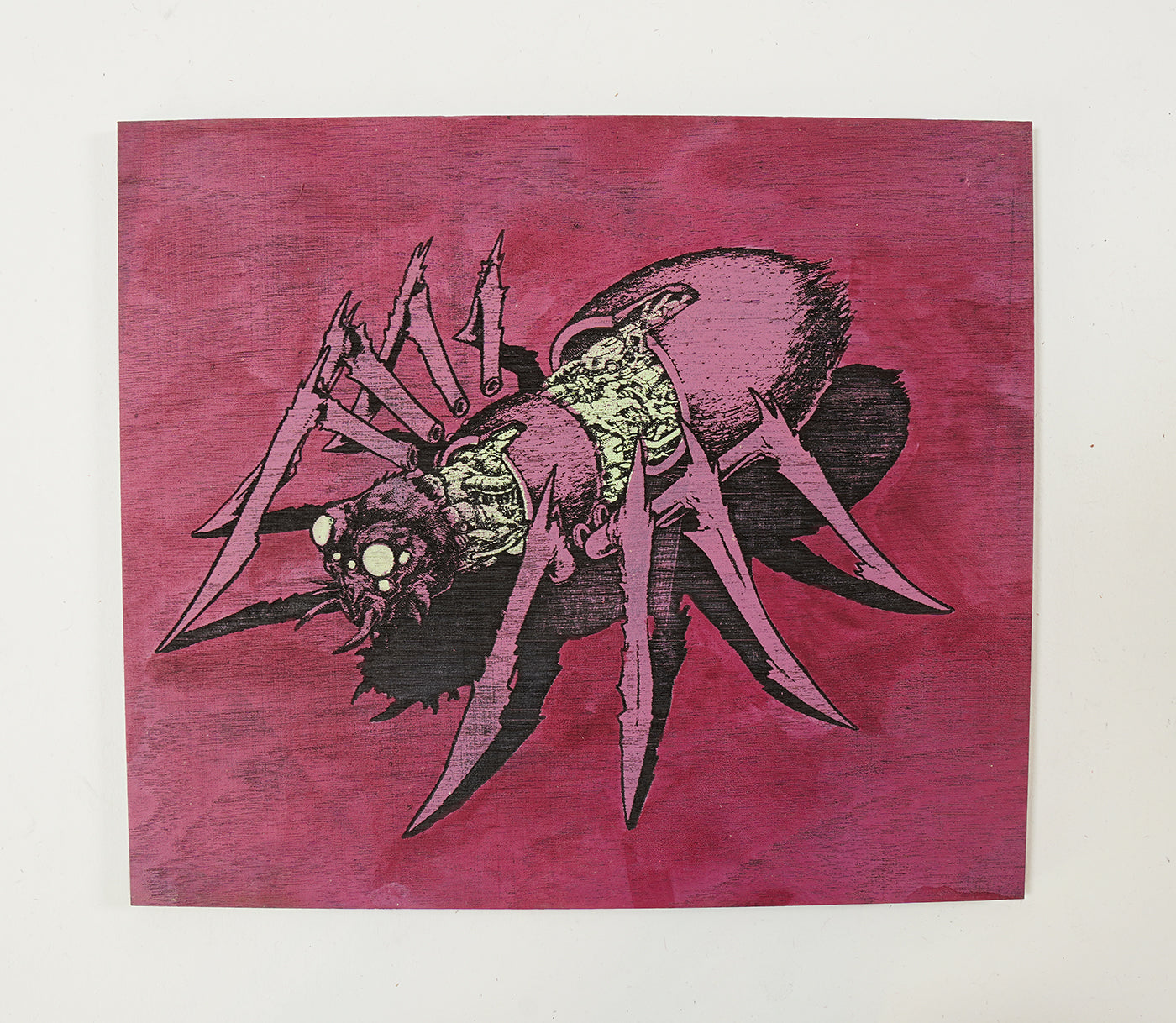 Mechanical Spider - Laser Etched Wood