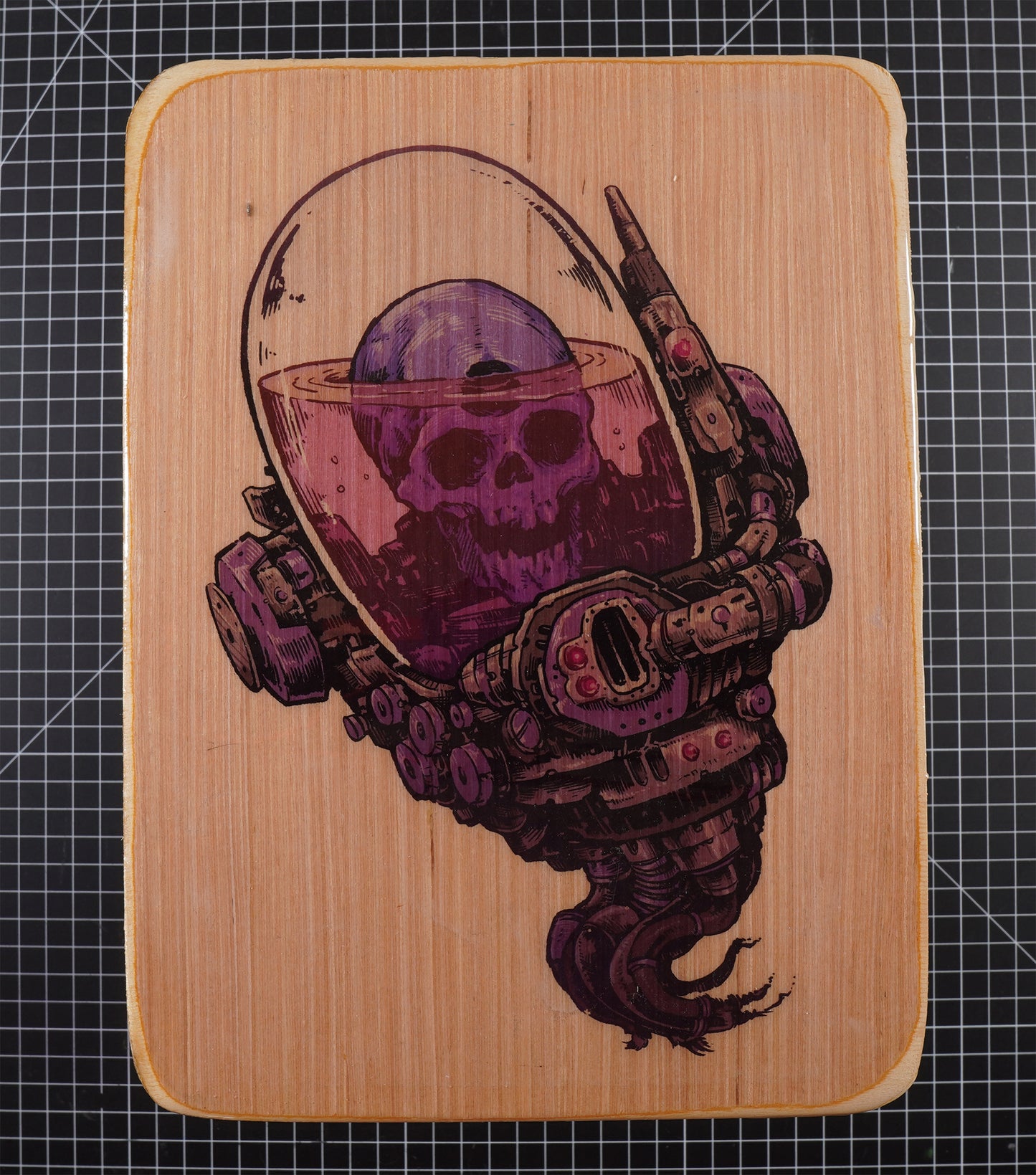 Skull Floater - Wood Transfer