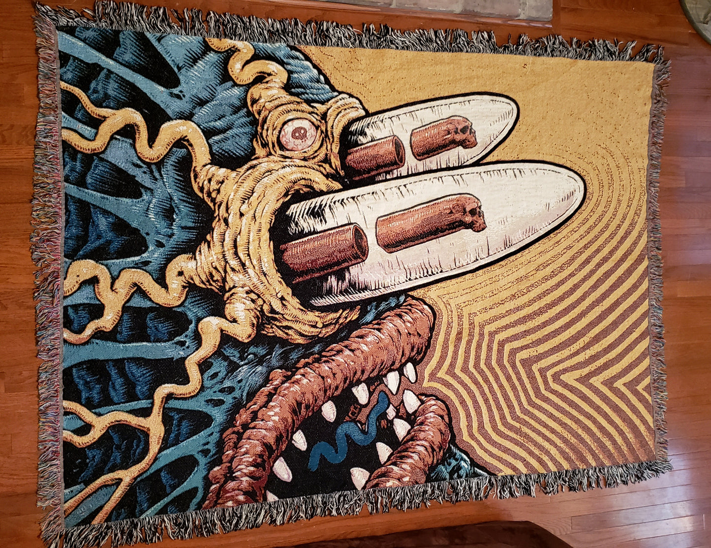 Eye Poppin' Skull Blast Blanket