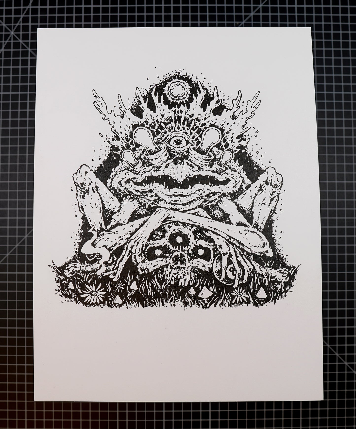 Original Me Goblin Ink Drawing