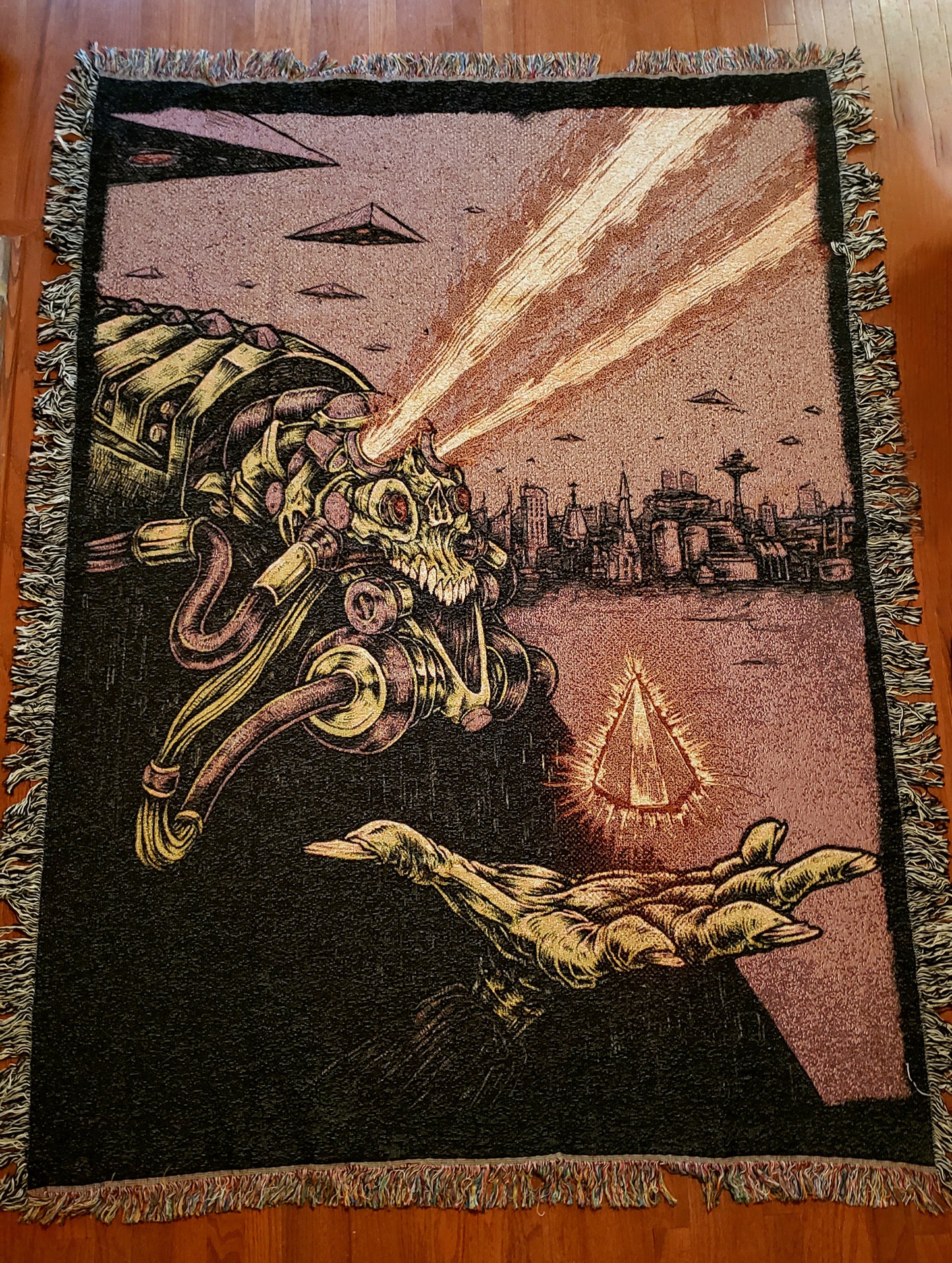 The Invasion With the Gem of Krom Woven Blanket