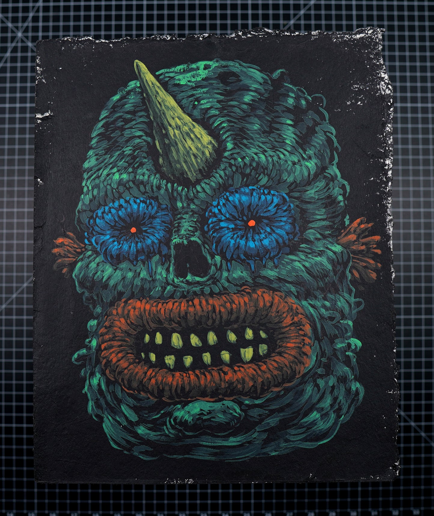 Original Chapped Lips Alien Painting