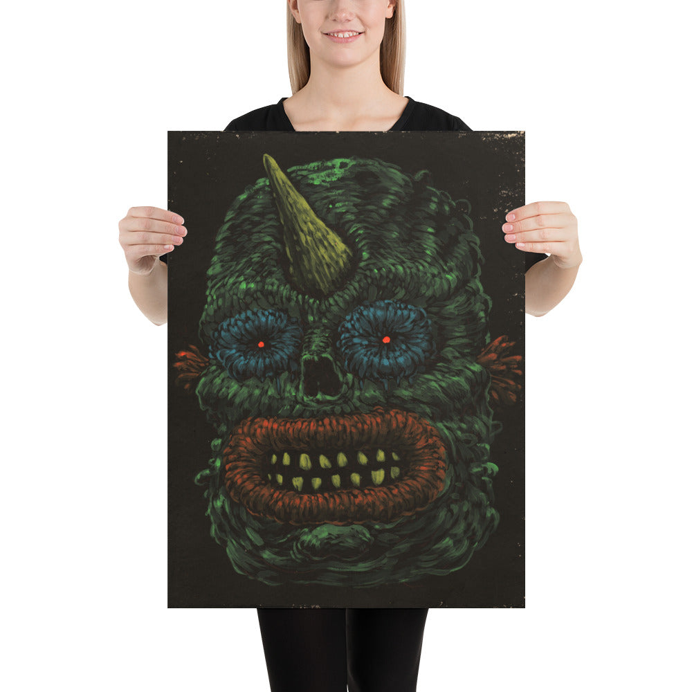 Dark Monster Face Print