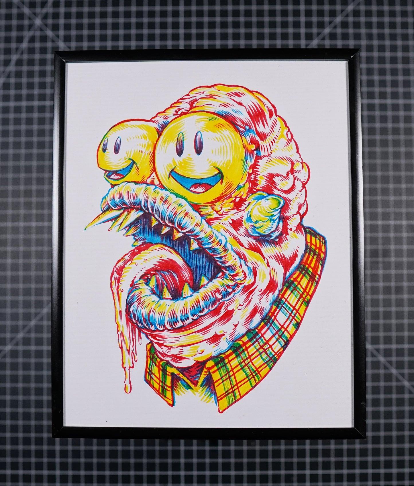 "Smiley Peeper" Original Ink Drawing