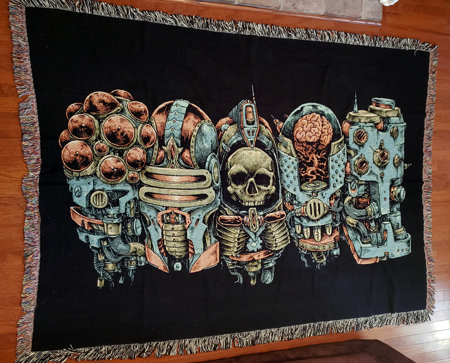 5 Robo Heads in a Row Blanket