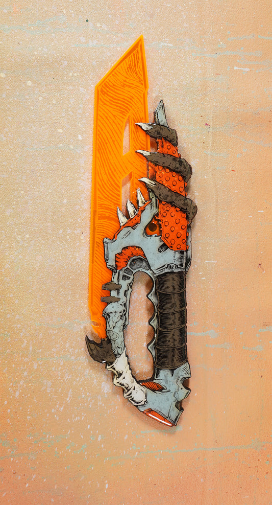 Striped Sando Chopper -- Lasered Wood and Acrylic