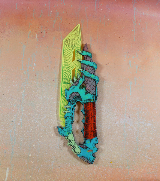 Striped Sando Chopper -- Lasered Wood and Acrylic