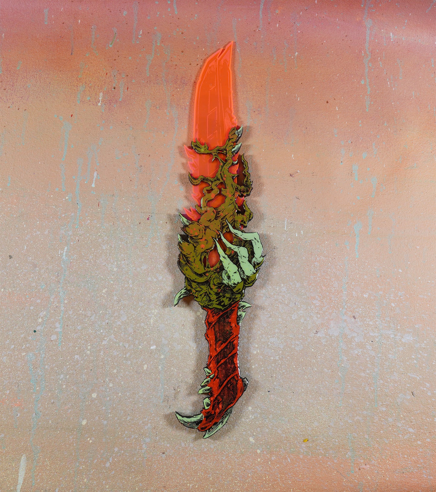 Living Blade -- Lasered Wood and Acrylic