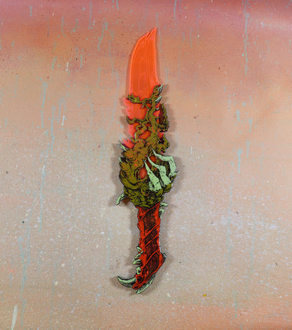 Living Blade -- Lasered Wood and Acrylic