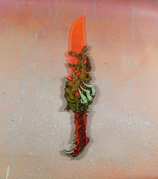 Living Blade -- Lasered Wood and Acrylic