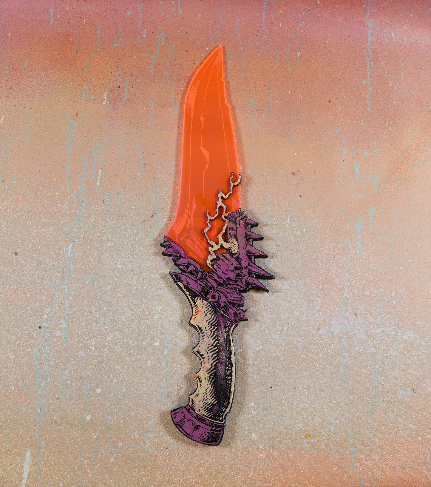 High-Frequency Hunter Mauler -- Lasered Wood and Acrylic