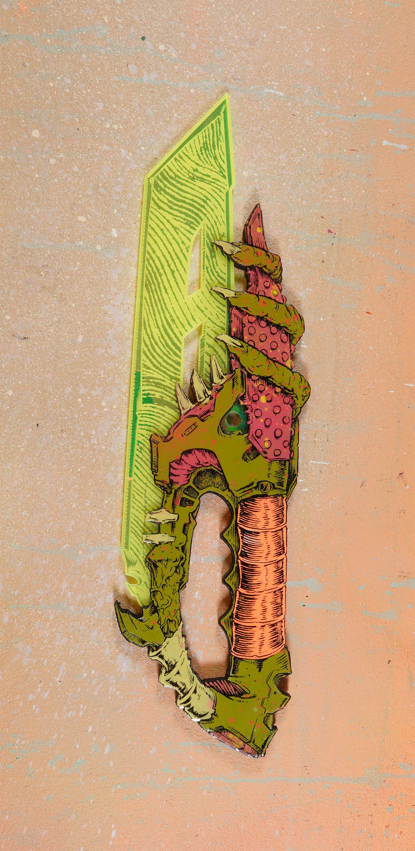 Striped Sando Chopper -- Lasered Wood and Acrylic