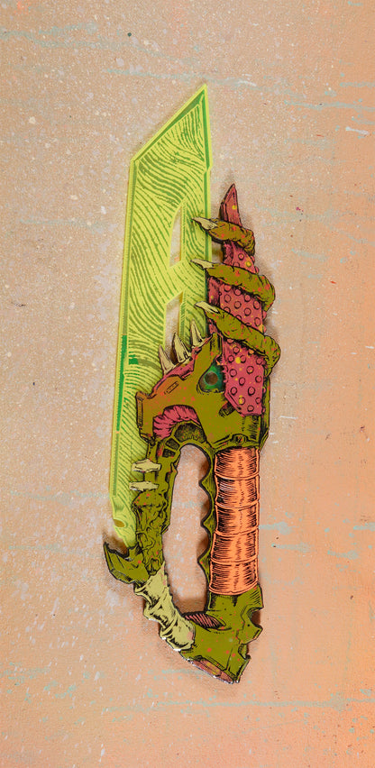 Striped Sando Chopper -- Lasered Wood and Acrylic