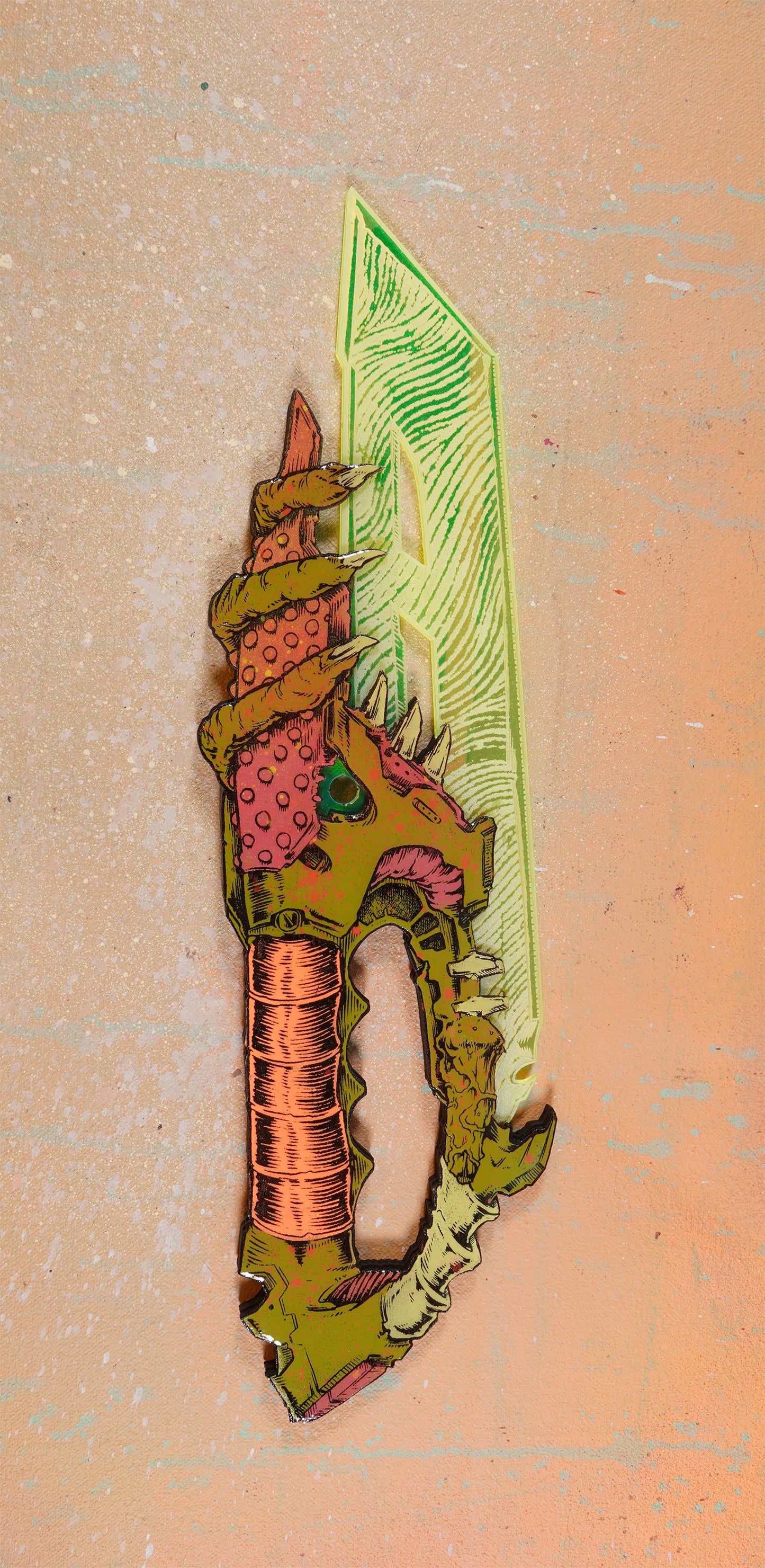 Striped Sando Chopper -- Lasered Wood and Acrylic