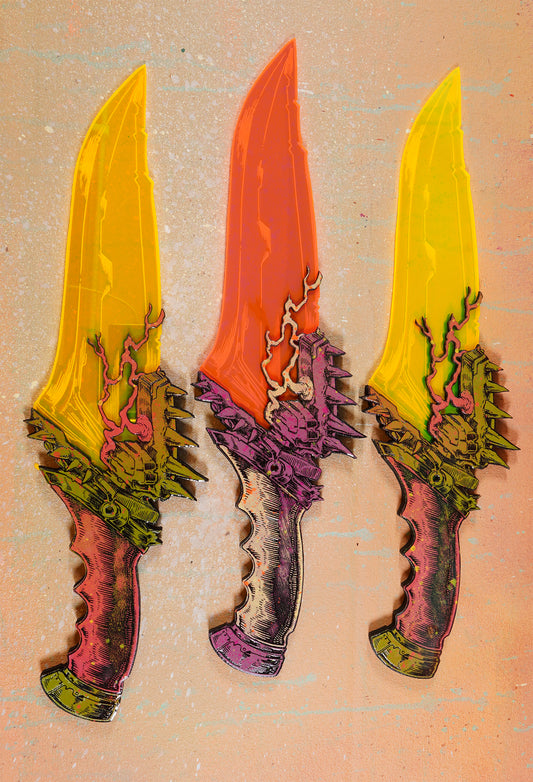 High-Frequency Hunter Mauler -- Lasered Wood and Acrylic