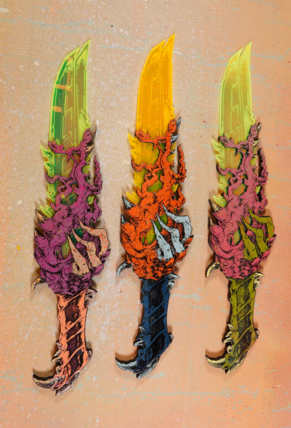 Living Blade -- Lasered Wood and Acrylic