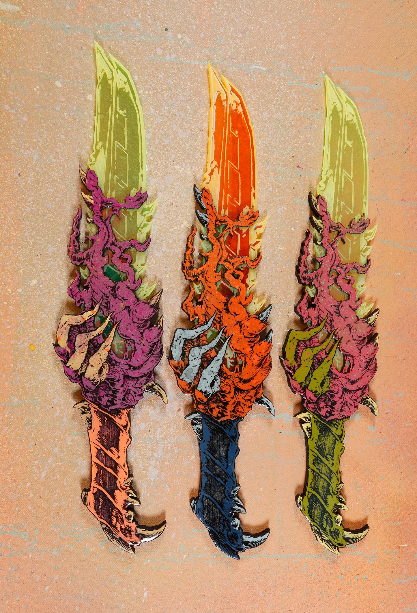 Living Blade -- Lasered Wood and Acrylic