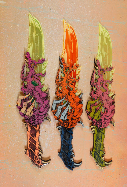 Living Blade -- Lasered Wood and Acrylic