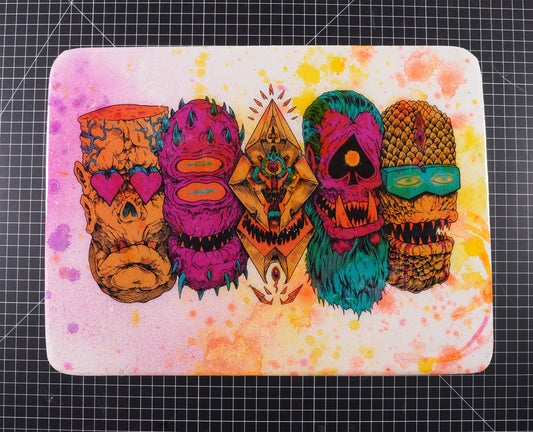 5 Grumper Heads in a Row - Wood Transfer