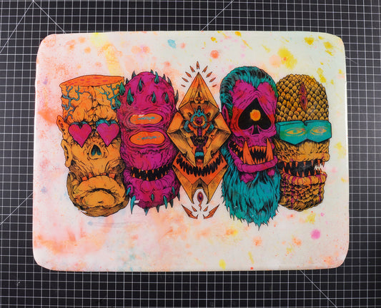 5 Grumper Heads in a Row - Wood Transfer