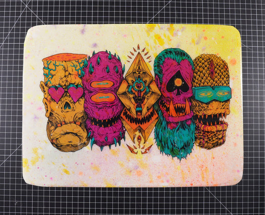 5 Grumper Heads in a Row - Wood Transfer
