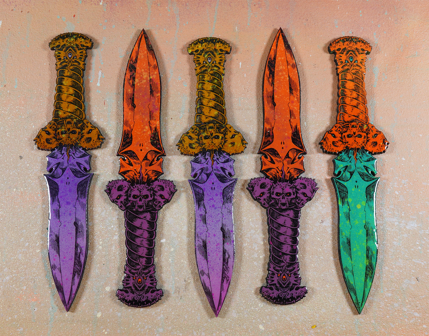 Ceremonial Dagger - Laser Etched Wood