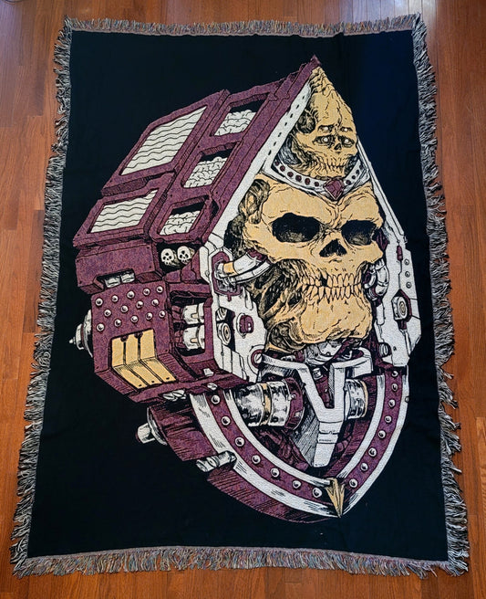 Pyramid Death Mask Woven Blanket