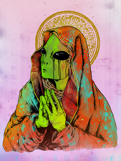 Alien Mary Print